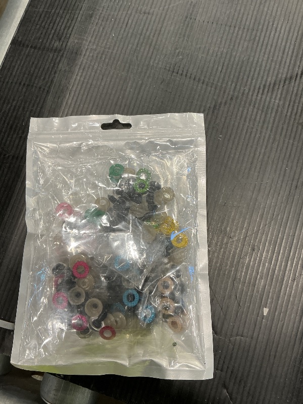 Photo 1 of 120 Pcs 3D Glitter Safety Eyes and Washers for Amigurumi, 12 mm Plastic Crochet Stuffed Animal Eyes for DIY Dolls Making Supplies, Puppets, Bear, Plush Toy Halloween Decorations Craft (6 Colors)