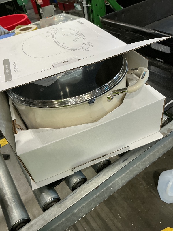 Photo 1 of 12 Quart Pot with Lid, BEZIA Tri-Ply Stainless Steel Stock Pots, Large Cooking Pots with Silicone Handle, Soup Pot for Induction Cooktop, Compatible with All Cooktops, Dishwasher Safe