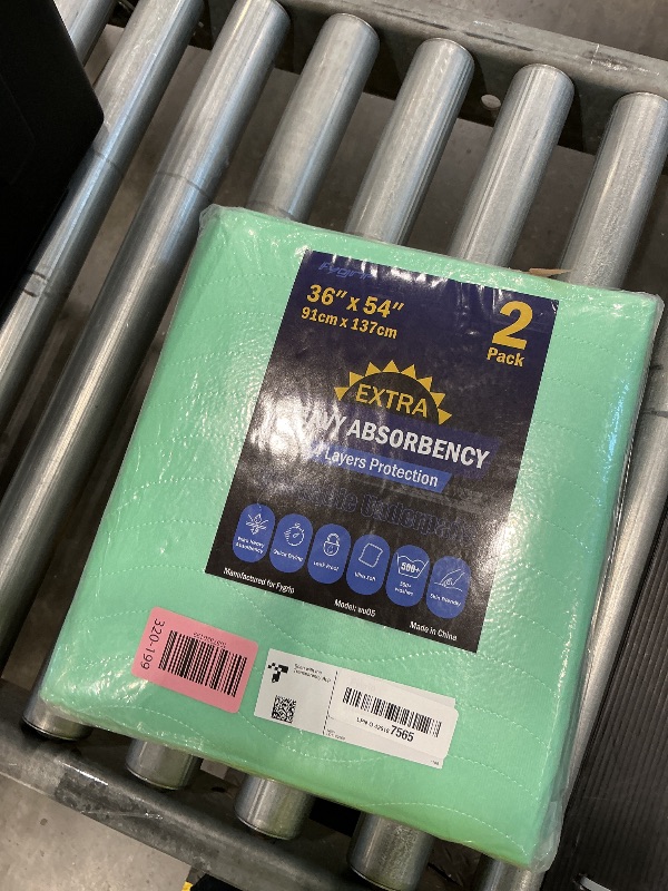 Photo 1 of 2 Pack 36” x 54” Extra Heavy Absorbency Washable Underpads, Waterproof Nursing Pads Incontinence Bed Pads, Reusable Washable Pee Pads for Dogs, Diaper Changing & Adults, Mattress Protector