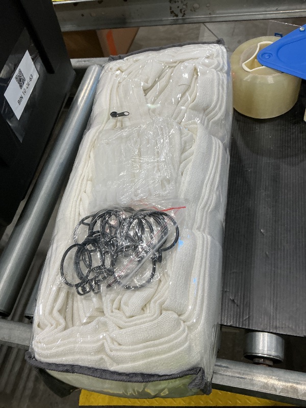 Photo 1 of 100 Inch Width Curtains 96 Inches Long Pinch Pleat Linen Semi Sheer for Patio Sliding Door Light Filtering Pleated Drapes Back Tab Ivory Beige White Extra Wide 100 x 96 Curtain for Living Dining Room