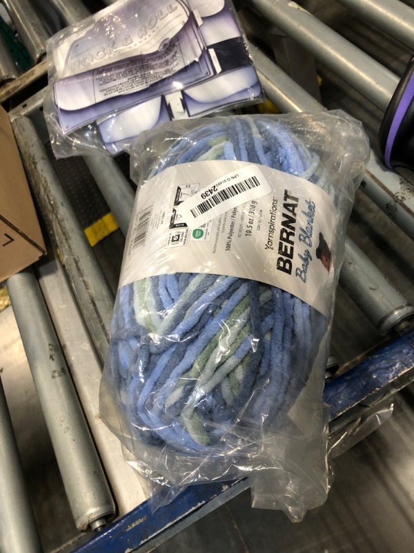 Photo 1 of ***1 missing***Bernat Baby Blanket Lovely Blue Yarn - 2 Pack of 300g/10.5oz - Polyester - 6 Super Bulky - 220 Yards - Knitting/Crochet