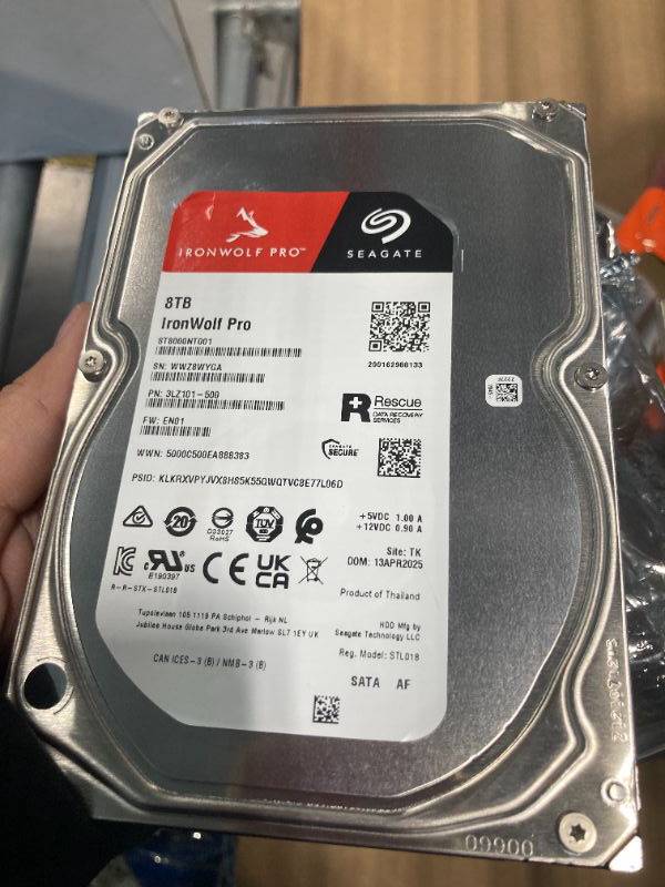 Photo 1 of ***4TB NOT 8TB*** Seagate IronWolf Pro, 8 TB, Enterprise NAS Internal HDD –CMR 3.5 Inch, SATA 6 Gb/s, 7,200 RPM, 256 MB Cache for RAID Network Attached Storage (ST12000NT001)