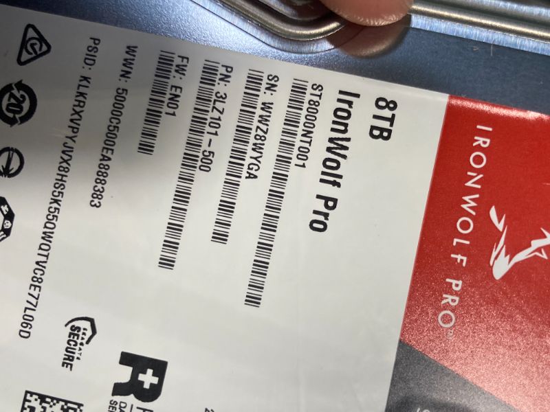 Photo 1 of ***4TB NOT 8TB*** Seagate IronWolf Pro, 8 TB, Enterprise NAS Internal HDD –CMR 3.5 Inch, SATA 6 Gb/s, 7,200 RPM, 256 MB Cache for RAID Network Attached Storage (ST12000NT001)