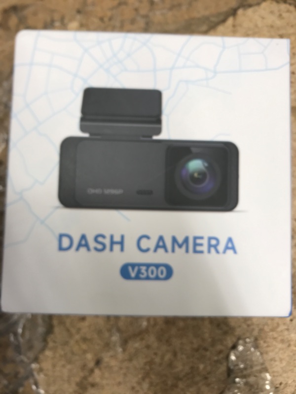 Photo 1 of Dash Cam 1296P Front Dashcam, V300 WiFi Dash Camera for Cars with App, Night Vision, Mini Hidden Single Car Camera, Loop Recording, 24H Parking Mode, Support 256GB Max, Black