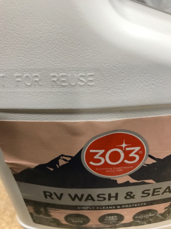 Photo 1 of 303 Products RV Wash & Seal - Clean, Streak-Free Finish, pH Neutral with High Foaming Formula, Provides A Deep Gloss Finish on RVs, Campers, Pop-ups, and Motorhomes, 1 Gallon (30240)