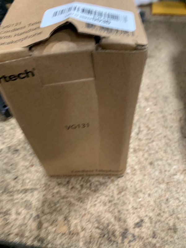 Photo 1 of [New] VTech VG131 DECT 6.0 Cordless Phone - Bluetooth Connection, Blue-White Display, Big Buttons, Full Duplex Speakerphone, Caller ID,Easy Wall Mount, 1000ft Range (White/Grey)