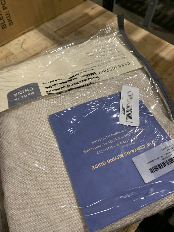 Photo 1 of 100% Blackout Shield Linen Blackout Curtains for Bedroom 84 Inches Long, Back Tab/Rod Pocket Living Room Drapes, Thermal Insulated Blackout Curtains 2 Panels Set, 50" W x 84" L, Oatmeal