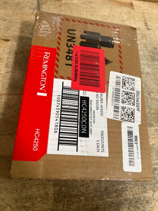 Photo 1 of **FOR PARTS** Remington Shortcut Pro Self-Haircut Trimmer Kit, Waterproof Cordless Electric Razor for Head, Beard, and Body, Curved Blades and 9 Trimmer Lengths, Head Shaver, 5-Minute Quick-Charge, 14-Piece Set