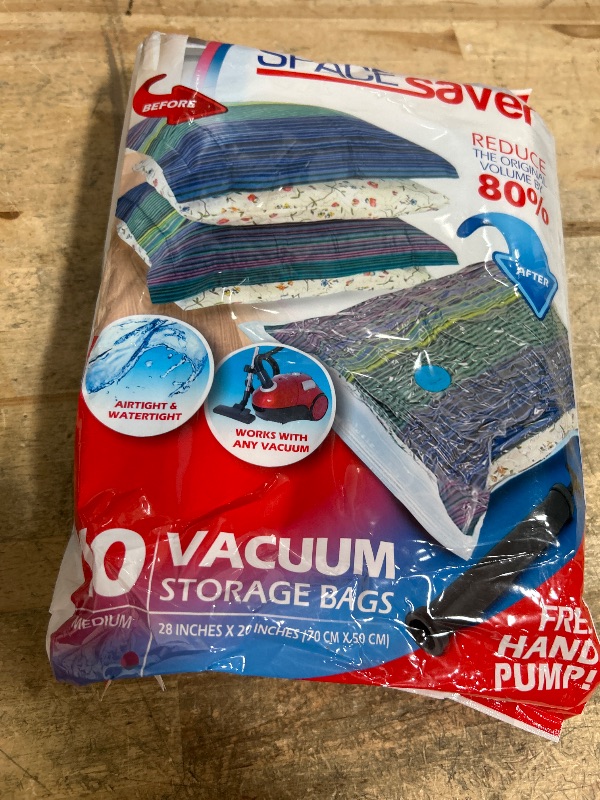 Photo 1 of 10 Pack Medium Vacuum Storage Bags for Comforters, Blankets & Clothes – Vacuum Sealed Compression Bags with Hand Pump – Space Saver Storage Bags for Bedding, Moving, Travel & Organization