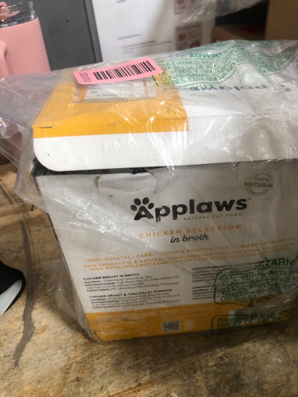 Photo 1 of *****BB 11\19]2027******  Applaws Natural Wet Cat Food in Broth, Limited Ingredient Canned Wet Cat Food, No Additives, Made with Natural Ingredients, Chicken Selection in Broth Cans (20 x 5.5 oz Cans)