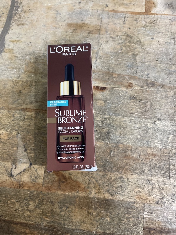 Photo 1 of L'Oreal Paris Sublime Bronze Self Tanning Facial Drops with Hyaluronic Acid, Gradual Tan, Fragrance-Free, 1 fl. Oz