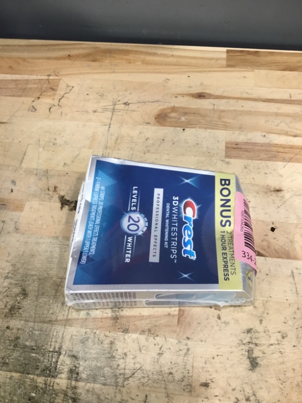 Photo 1 of **FACTORY SEALED** Crest 3D Whitestrips Professional Effects – Teeth Whitening Kit, 22 Treatments (20 + 2 Bonus), Each with 1 Upper/1Lower, 44 Strips – Crest 3DWhite Teeth Whitening Strips
