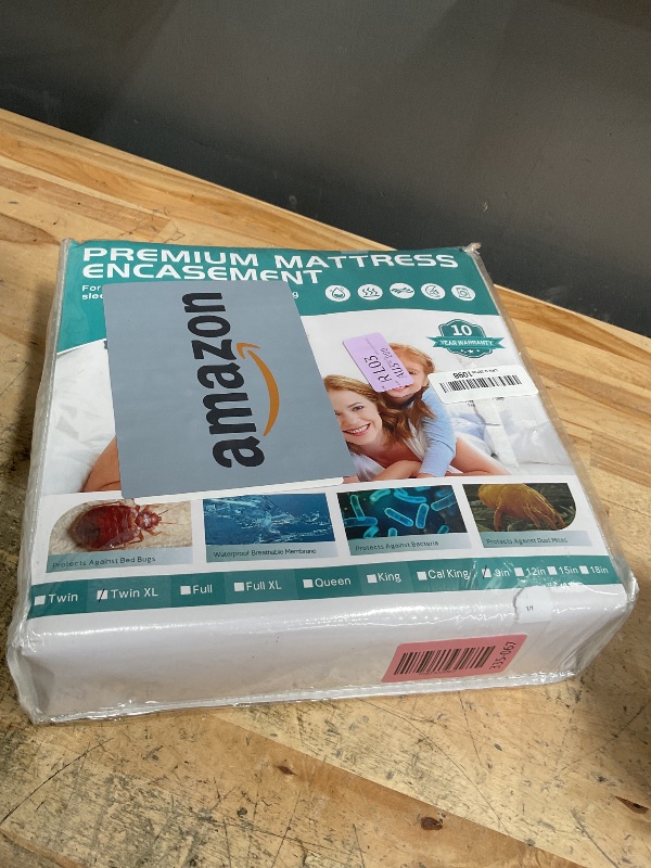 Photo 1 of ?Dorms Hotel Exclusive? Twin XL 39" x80" Waterproof Mattress Protector Zippered Fits 6-9 Inch Deep Mattress Pad Cover, WINKAURA Mattress Encasement, Breathable Premium Terry Top Fabric