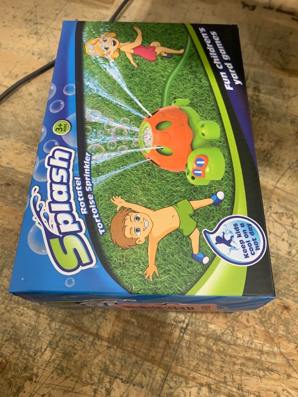 Photo 1 of 2 in 1 Sprinkler for Kids Summer Toys, Spinning Turtle & Bubble Machine Water Toys Toddler Outdoor Toys Backyard Games Splashing Fun Outside Toys Kids Sprinkler Gifts for Boys Girls