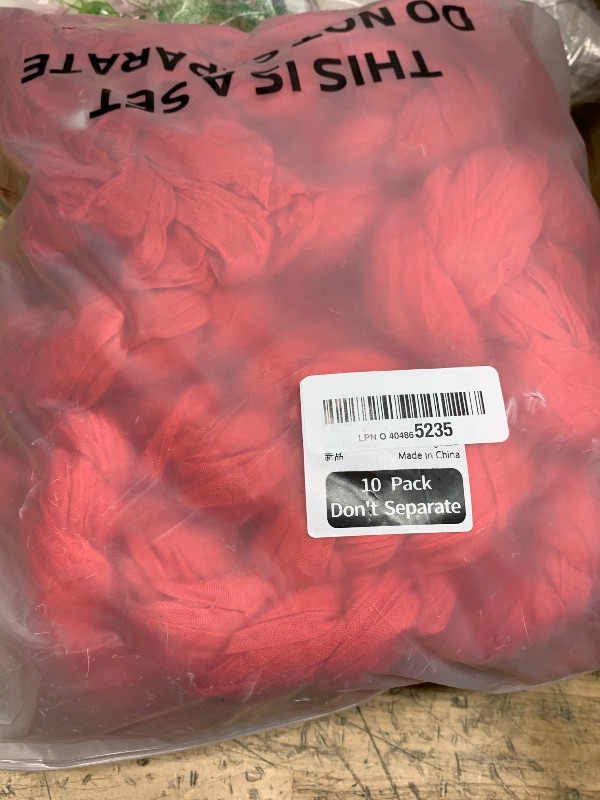 Photo 1 of 10 Pcs Red Cheesecloth Table Runner 10FT, Gauze Table Runner for Wedding Reception Sheer Bridal Shower Birthday Party Boho Table Decoration, Rustic Romantic Wedding Runner