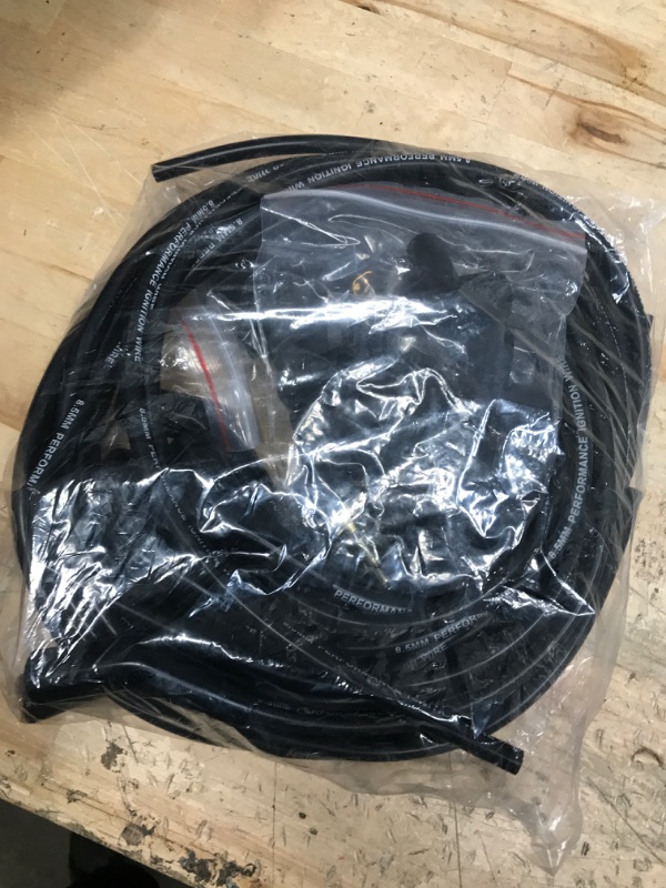 Photo 1 of 1 Set SHLPDFM Spark Plug Wires 8.5mm BlACK Universal 135/45 Degree Hei Spark Plug Wires Compatible with Chevy Ford Mopar BBC1057340284
