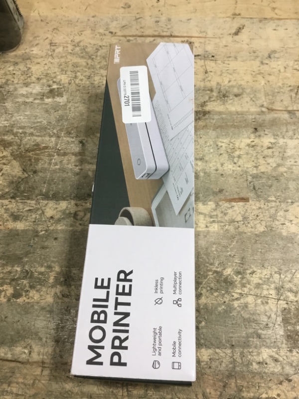 Photo 1 of ***(MISSING POWER CORD)***iDPRT Portable Thermal Printer, MT610 Pro Wireless for Travel, 300DPI Bluetooth Inkless Printer Support 8.5" X 11" US Letter& A4&A5 Thermal Paper for Home, Compatible with iOS, Android, Laptop, White