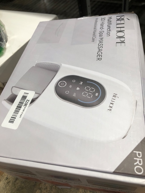 Photo 1 of **FOR PARTS ONLY** Hand Massager with 9 Modes and 4 Heating Options for Hot and Cold Therapy Hand and Wrist Massager for Arthritis and Carpal Tunnel Relief, Hand Massager with Heat and Compression, White