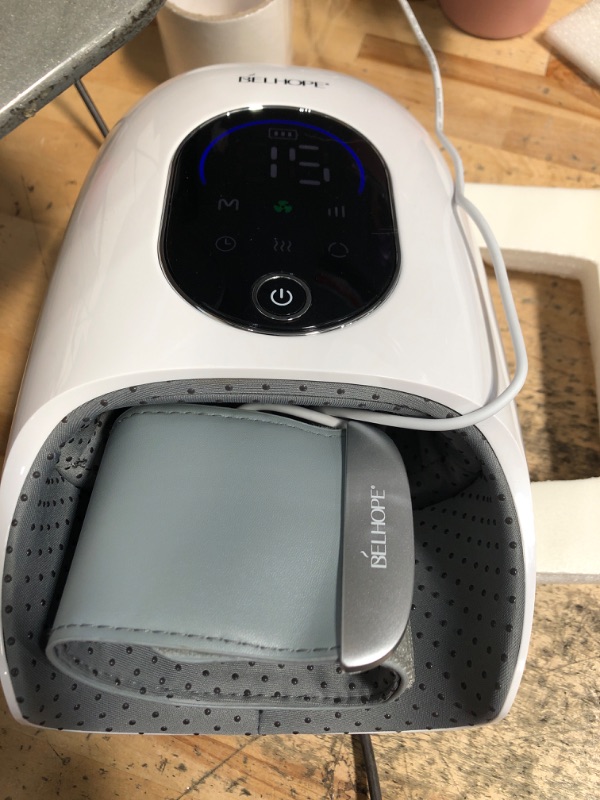 Photo 1 of **FOR PARTS ONLY** Hand Massager with 9 Modes and 4 Heating Options for Hot and Cold Therapy Hand and Wrist Massager for Arthritis and Carpal Tunnel Relief, Hand Massager with Heat and Compression, White