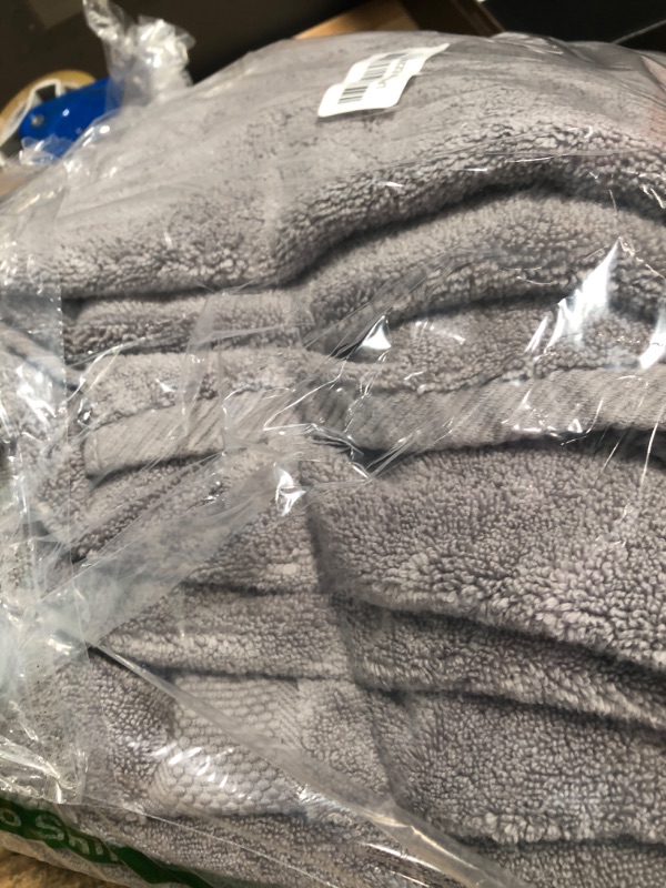 Photo 1 of 100% Organic Zero-Twist Cotton Towels - GOTS Certified Luxury Bath Towels - Ultra Soft & Plush 700GSM Long-Staple Cotton - 6 Piece Towel Set (Pewter Grey)