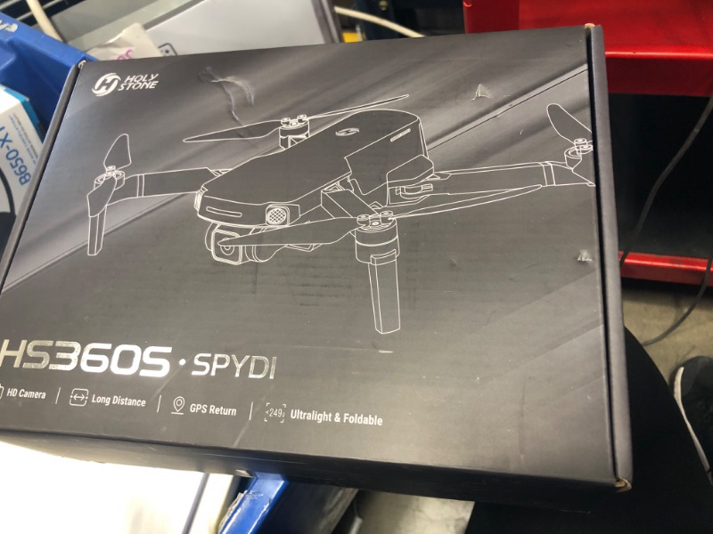 Photo 1 of (POWER TESTED) (UNABLE TO TEST FURTHER) Holy Stone GPS Drone with 4K UHD Camera for Adults Beginner; HS360S 249g Foldable FPV RC Quadcopter with 10000 Feet Control Range, Brushless Motor, Follow Me, Smart Return Home, 5G Transmission