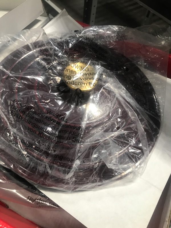 Photo 1 of (see all images for minor damage) La Cuisine Cast Iron Braiser Shallow Dutch Oven Braising Saute Pan 3.75 QT 11" Dia. Internal Matte Black Enamel Coating