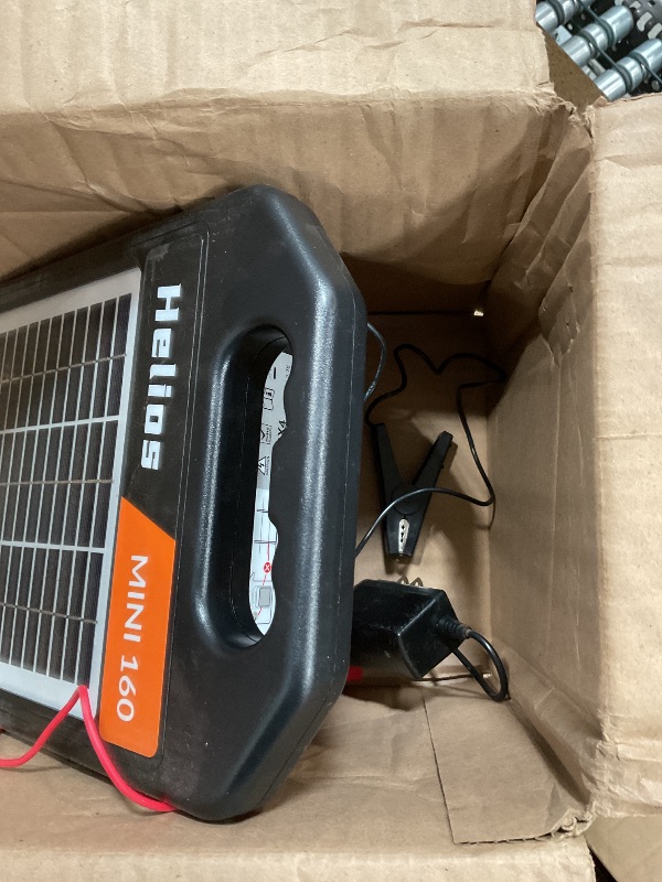 Photo 1 of 10 Miles Solar Electric Fence Charger with Day/Night Mode, 0.11J Portable Solar Fence Charger with Rechargeable Solar Panel for 24-Hour Uninterrupted Protection Electric Fence Energizer