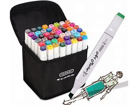 Photo 1 of  YASNAY Alcohol Markers, 48 Colors Dual Tip Art Marker, Drawing Markers, Coloring Marker for Kids Sketching Adult Coloring