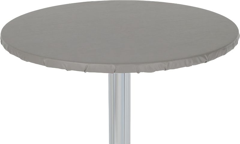 Photo 1 of 4 Heavy Duty Vinyl Round Fitted Tablecloth 36"