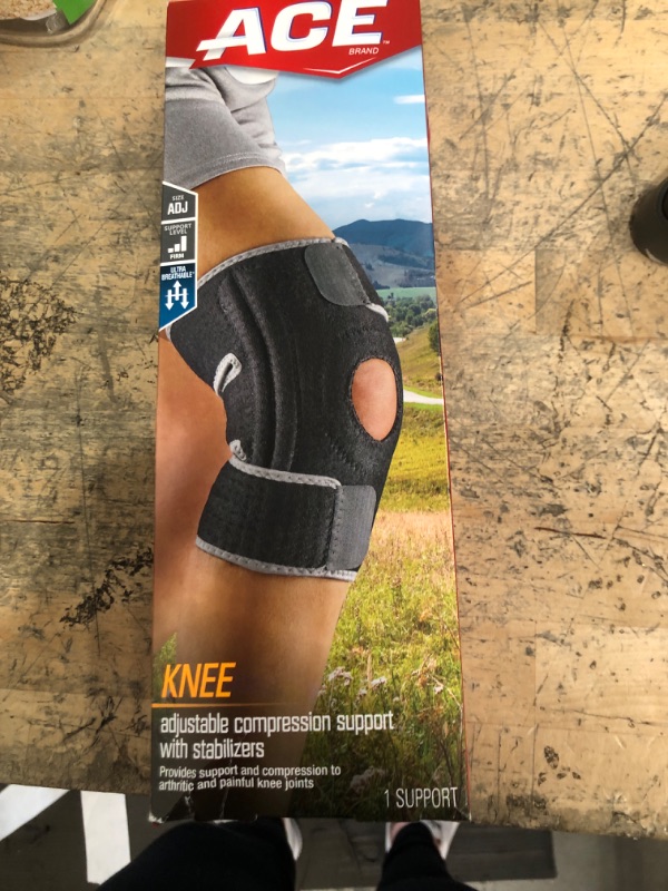 Photo 1 of ACE Brand Adjustable Knee Brace with Side Stabilizers Provides Support & Compression to Arthritic and Painful Knee Joints