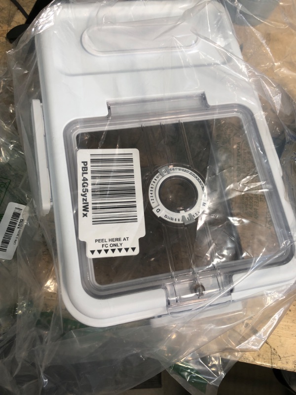 Photo 1 of **MAGNET MAY HAVE POSSIBLE RUST OR ADHESIVE** Olimingse Bread Box For Kitchen Countertop, Airtight Bread Storage Container, Time Recording Bread Keeper with Lid,Bread Storage For Homemade Breads, Toast, And Cookies, White Bread Holder.