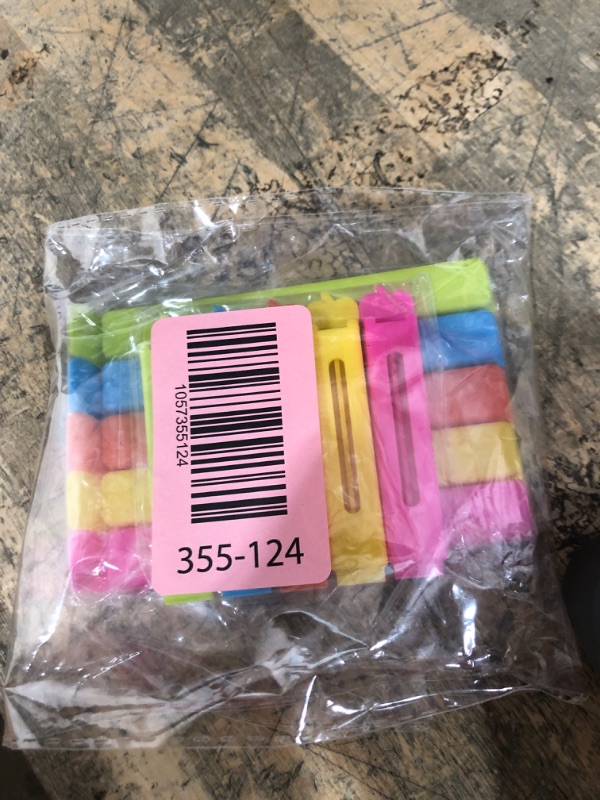 Photo 1 of 10 Pcs Plastic Chip Clips for Food Packages, Food Bag Chip Clips, Random Color Portable Sealing Bag Clips for Food, Moisture-proof & Dust-proof Airtight Clips, For Kitchen and Home (4.3inch)