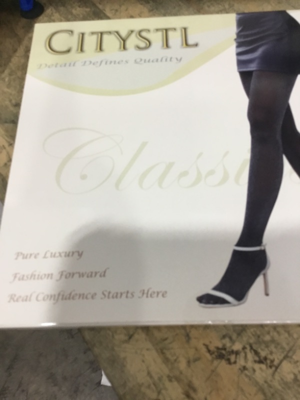 Photo 1 of 2 Pairs Women's Glitter Patterned Tights, Sequin Fringe Shiny Pantyhose with Control Top (L, Black)