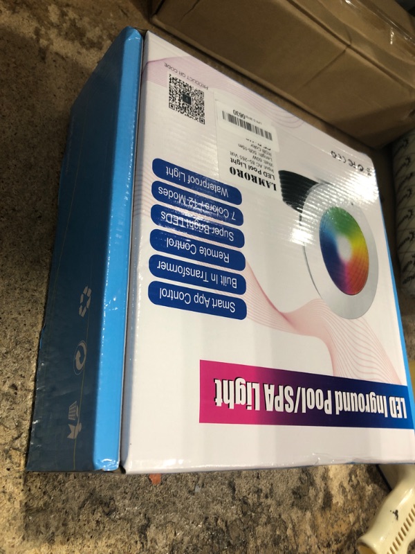 Photo 1 of 10 Inch LED Pool Lights for Inground Pool, 60W ColorColor Changing Underwater Light with APP/Remote/Controller, 12V Safe Low Voltage, IP68 Waterproof, Fits 10" Wet Niches, 50FT Cord