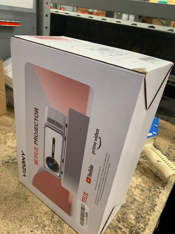 Photo 1 of [Netflix Officially/Dolby Audio] Smart Projector with WiFi and Bluetooth, VIZONY Native 1080P Projector with Apps Built in Netflix, Youtube, Hulu, Disney+, Portable Mini Projector for Indoor/Outdoor