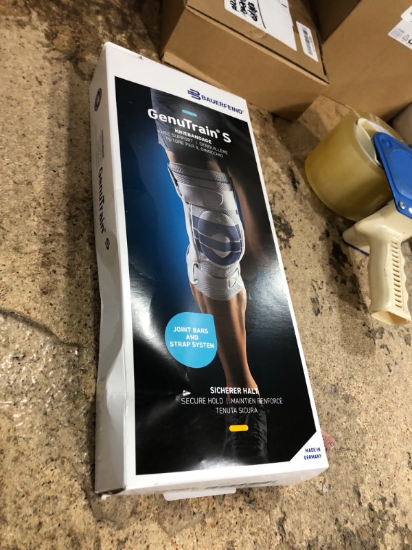 Photo 1 of **LEFT LEG ONLY ** Bauerfeind - GenuTrain - Knee Support - Targeted Support for Pain Relief and Stabilization of the Knee