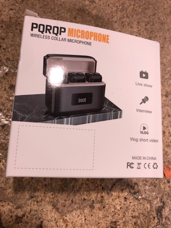 Photo 1 of **CHARGE CASE NOT INCLUDED** PQRQP Wireless Microphone for iPhone, iPad, Android(Lightning/USB C), Dual Microphones 20 H Battery Life, Mini Microphone, Cordless Double Mics for Video Recording, YouTube, TikTok, 164FT