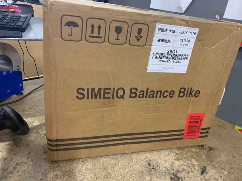 Photo 1 of ***MISSING PARTS***SIMEIQI 12" Balance Bike for Boys Girls 2 3 4 5 Years Old No Pedal Walking Balance Training Sports Bicycle for Kids Toddlers