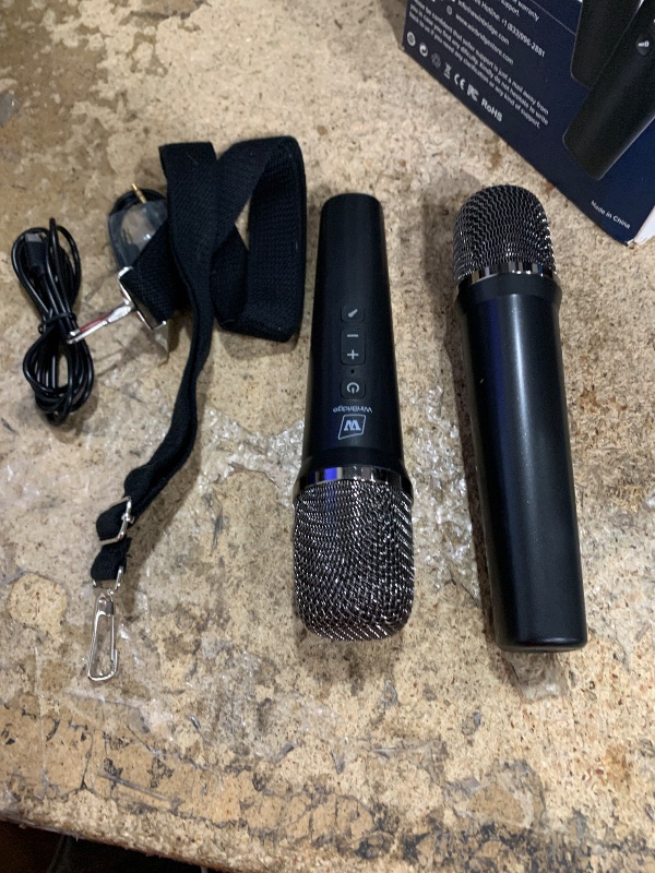 Photo 1 of 100W Powerful Voice Amplifier with 2 Wireless Microphones, Big Pro Sound Portable Speaker with Microphone, Bluetooth Speaker PA System Karaoke Machine Support BT/USB/TF Card/Aux/Guitar S99