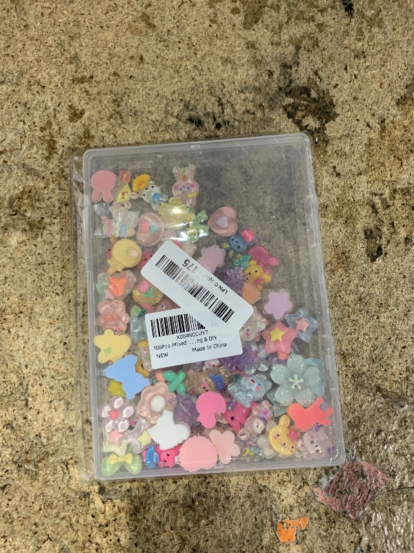 Photo 1 of 100Pcs Mixed Colors Slime Charms Assorted Cute Jelly Embellishments, Random Bulk Flatback Resin Ornament Bear Kawaii Slime Accessories for Phone Junk Case,Hairpins, Scrapbooking Crafting & DIY Decor