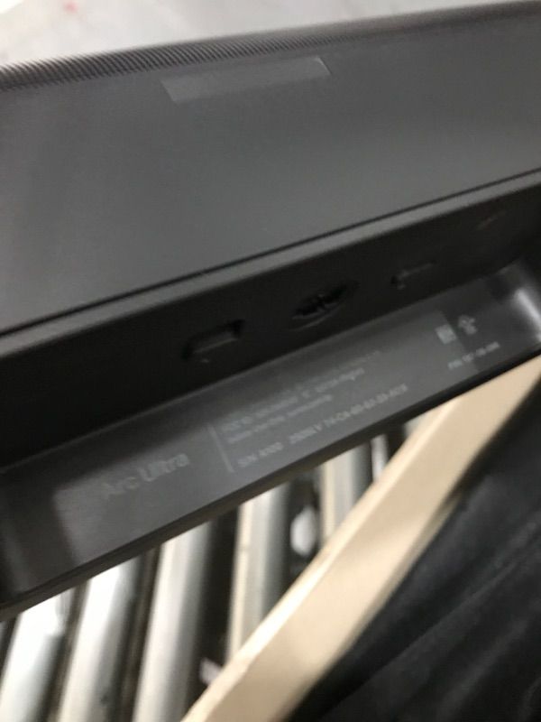 Photo 1 of ***(MINOR DAMAGE/ SEE NOTES)***Sonos Arc Ultra Soundbar with Dolby Atmos and Voice Control - 9.1.4 Surround Sound for TV and Music - Black