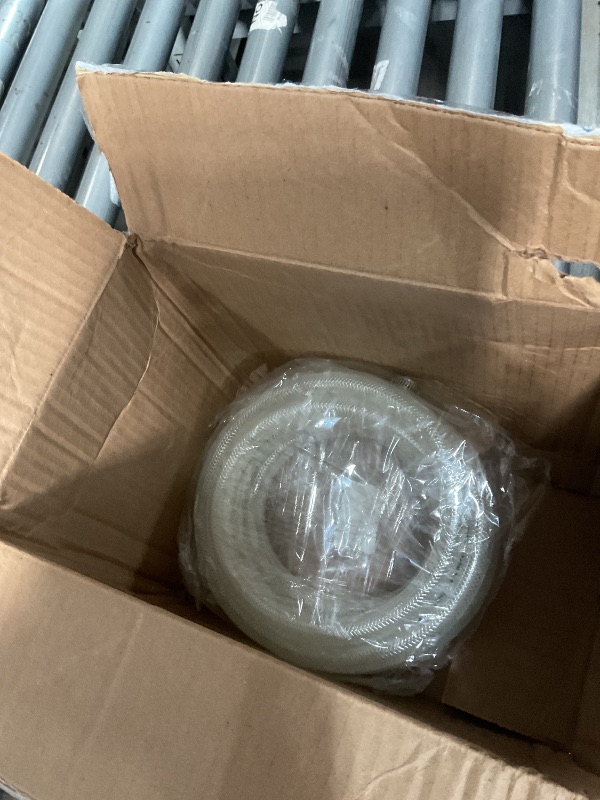 Photo 1 of 1/2" ID x 3/4" OD - 10 Ft High Pressure Braided Clear PVC Vinyl Tubing Flexible Vinyl Tube, Heavy Duty Reinforced Vinyl Hose Tubing