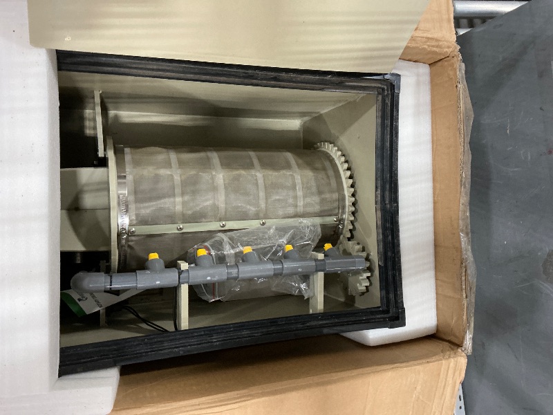 Photo 1 of Rotary Drum Filter-3000GPH Canister Filter AC110-240V RDF Fully Automatic Water Self-Cleaning Filtration for Koi Pond,Fish Pond,Aquarium,Fish Farm,Seedling Cultivation Base,Aquaculture,Hydroponics