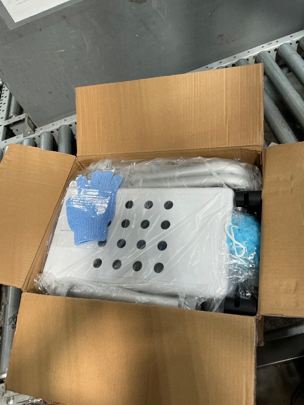 Photo 1 of Extended Bath Tub Transfer Shower Bench for Inside Shower Bathtub to Sit On Chair Bathtubs Safety Seating Stool for Adults Handicap Seniors Elderly Disabled with Back Arms Bathroom Shower Stall