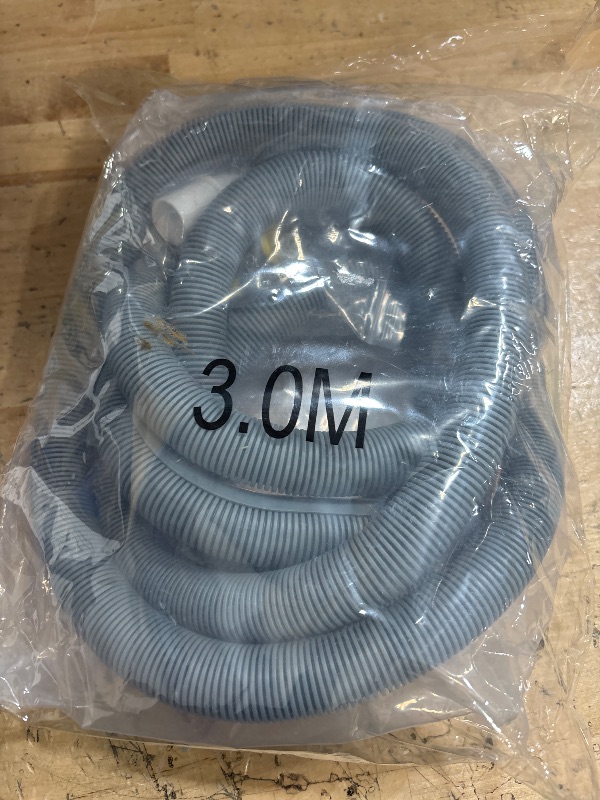 Photo 1 of HLMOptimo 10 Feet Universal Washing Machine Drain Hose Flexible Dishwasher Drain Hose Extension Kits Corrugated Washer Hose w/ 1 Adapter 4 Clamps 1 U-Bend Holder