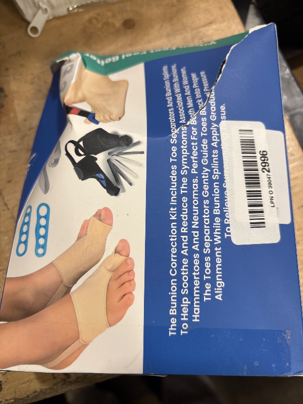 Photo 1 of 11pcs Bunion Corrector for Women & Men - Bunion Relief Kit with Toe Separators and Bunion Splints Hammer and Big Toe Separator, Spacers and Straighteners, Exercise Strap for Hallux Valgus Correction
