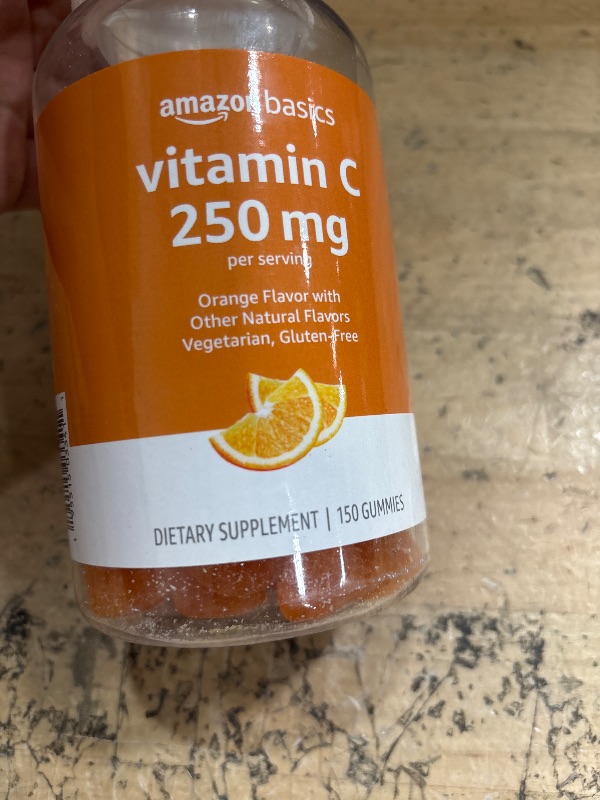 Photo 1 of *EXP 11/25***Amazon Basics Vitamin C 250 mg Gummies, Orange, 150 Count (2 per Serving), Immune Health (Previously Solimo)