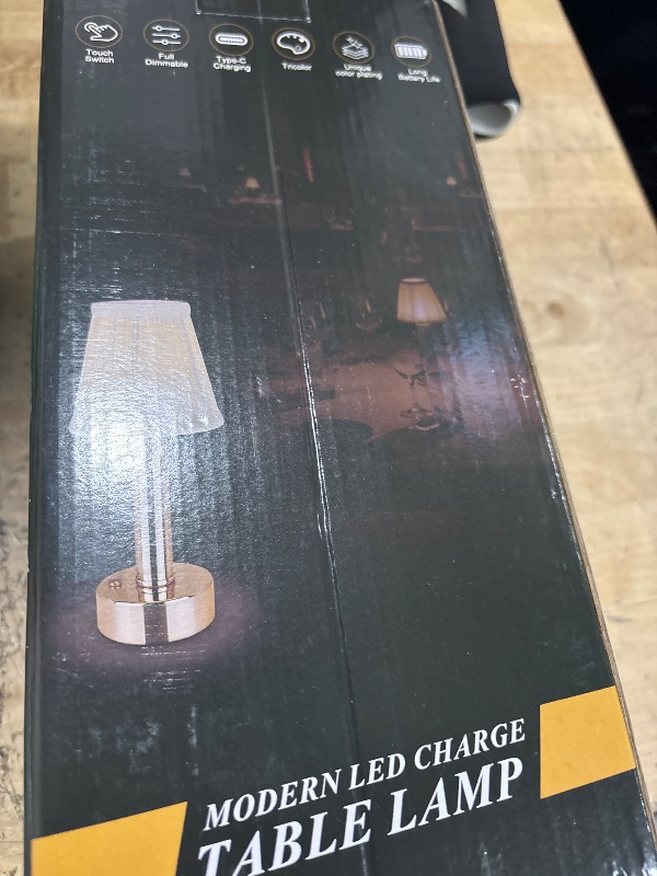 Photo 1 of 11.2 Inch Rechargeable Small Table Lamp Cordless, 5000mAh Battery Operated Mini Touch Lamps Wireless With Pleated Cloth Shade, Portable for Bedside, Living Room, Home Office, Kitchen Dining Room