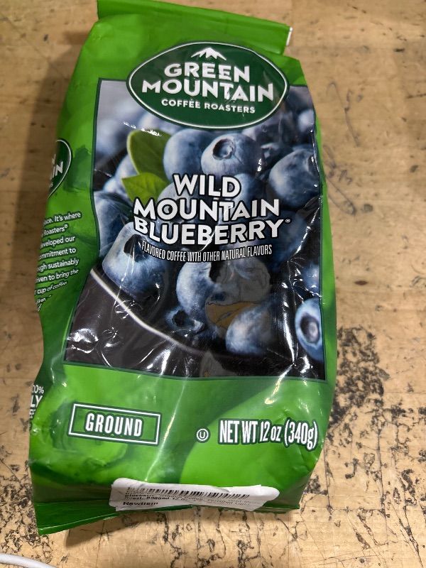 Photo 1 of  may 10 2025 EXP...Green Mountain Coffee Roasters Wild Mountain Blueberry, Ground Coffee, Flavored Light Roast, Bagged 12 Oz, 1 Count