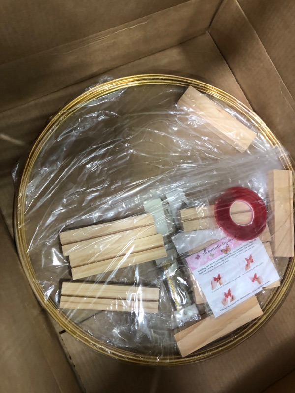 Photo 1 of 10 Pack Floral Hoop with Holders and 38-Yard Paddle Wire 18 Inch Metal Rings for DIY Centerpiece Table Decorations Crafts Macrame Rings Hoop Wreath Dream Catcher Rings Wedding Christmas Wreaths, Gold
